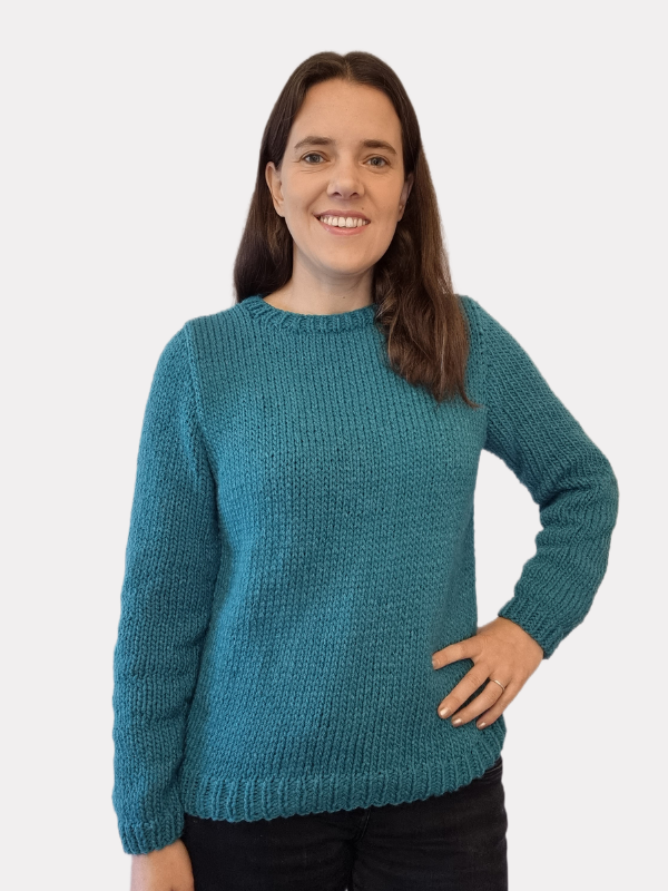 Breipatroon damestrui met ronde hals