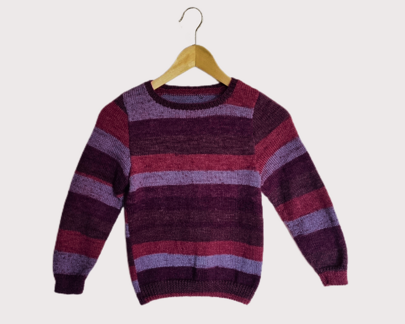 Kindertrui breien: breipatroon voor basistrui in maat 110 t/m 152