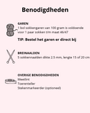Basisbreipatroon sokken vanaf de teen omhoog