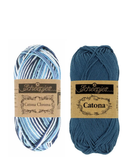 Garenpakket bij muts blauw omkeerbaar