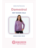 Breipatroon damestrui met ronde hals voor Zeeman/Wibra breigaren