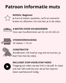Breipatroon eenvoudige warme muts met dubbele laag