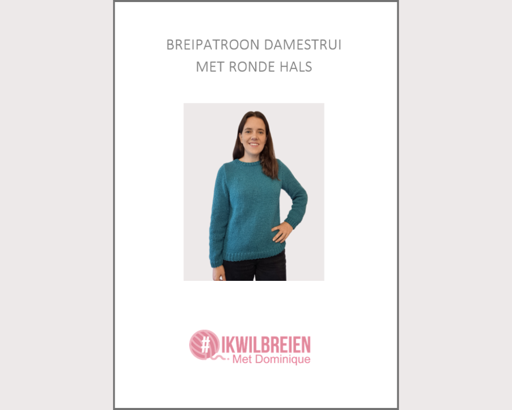 Breipatroon Damestrui Hedwige met wijde hals Breipatroon Damestrui Hedwige met wijde hals