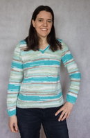 Breipatroon damestrui V-hals voor Zeeman/Wibra breigaren